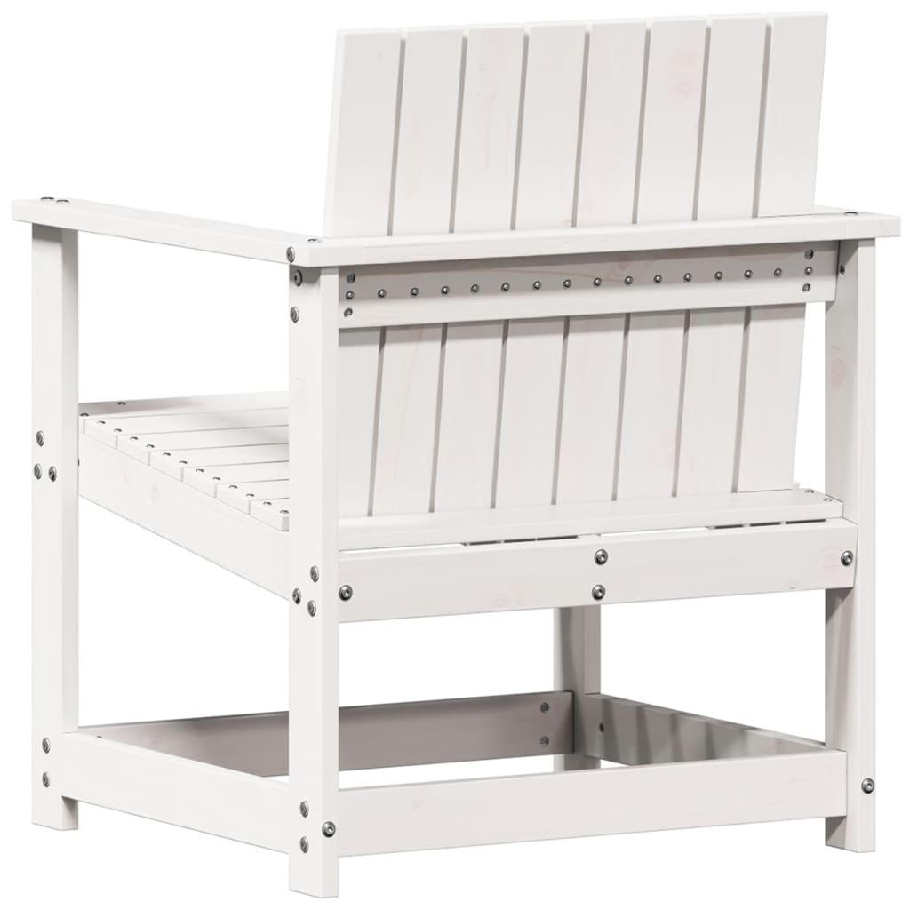 vidaXL Krzesło ogrodowe, białe, 62x56x77 cm, lite drewno sosnowe